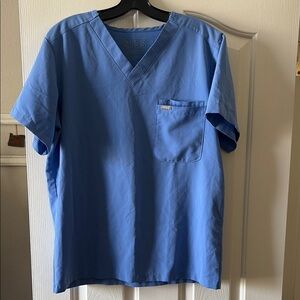 Figs Catarina Scrub Top light blue size S